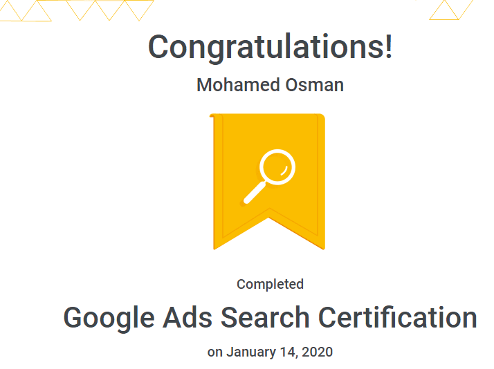 mohamed othman google-search-Ads-certificate